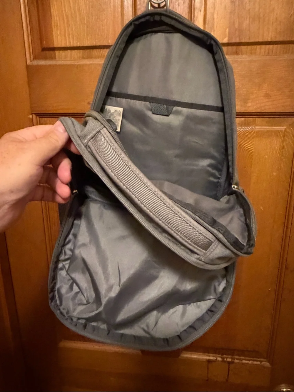 The North Face Jester Backpack - Charcoal Gray with Light Gray Bungee
